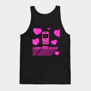 2000s aesthetic1(800)YOU-WISH pink razr phone typography Tank Top